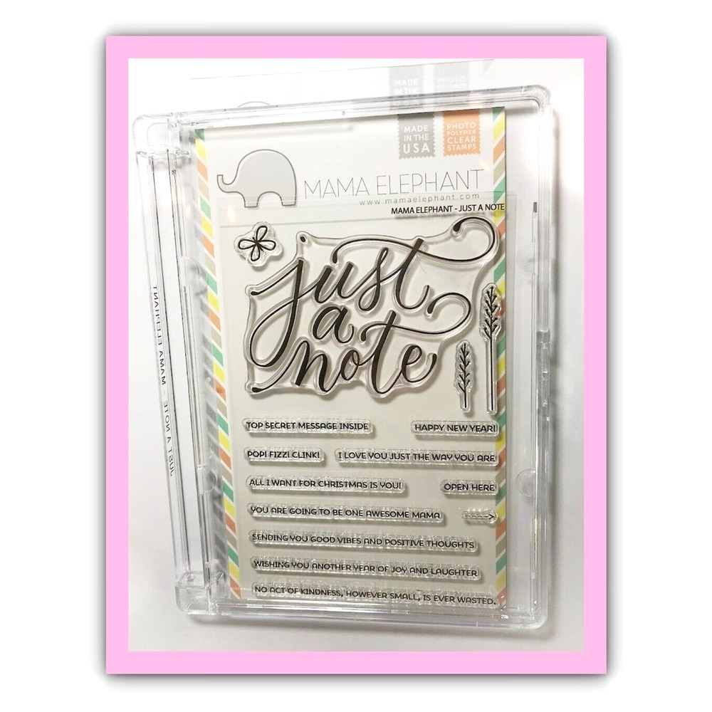 Simon Says Stamp Mama Elephant Just a Note Clear Photopolymer Set